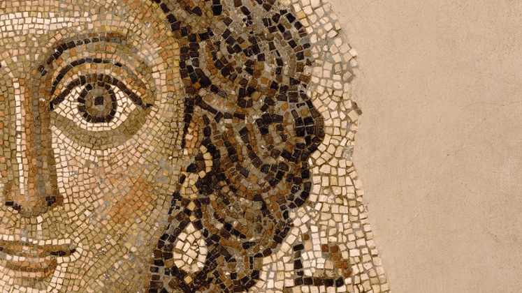 Detail of a Fragment of a Floor Mosaic with a Personification of Ktisis